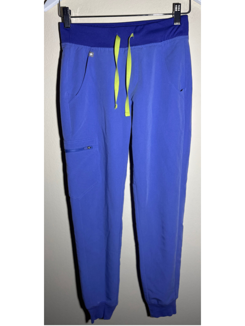 FIGS Zahara Jogger Pants XXS lilac Lime Green drawstring